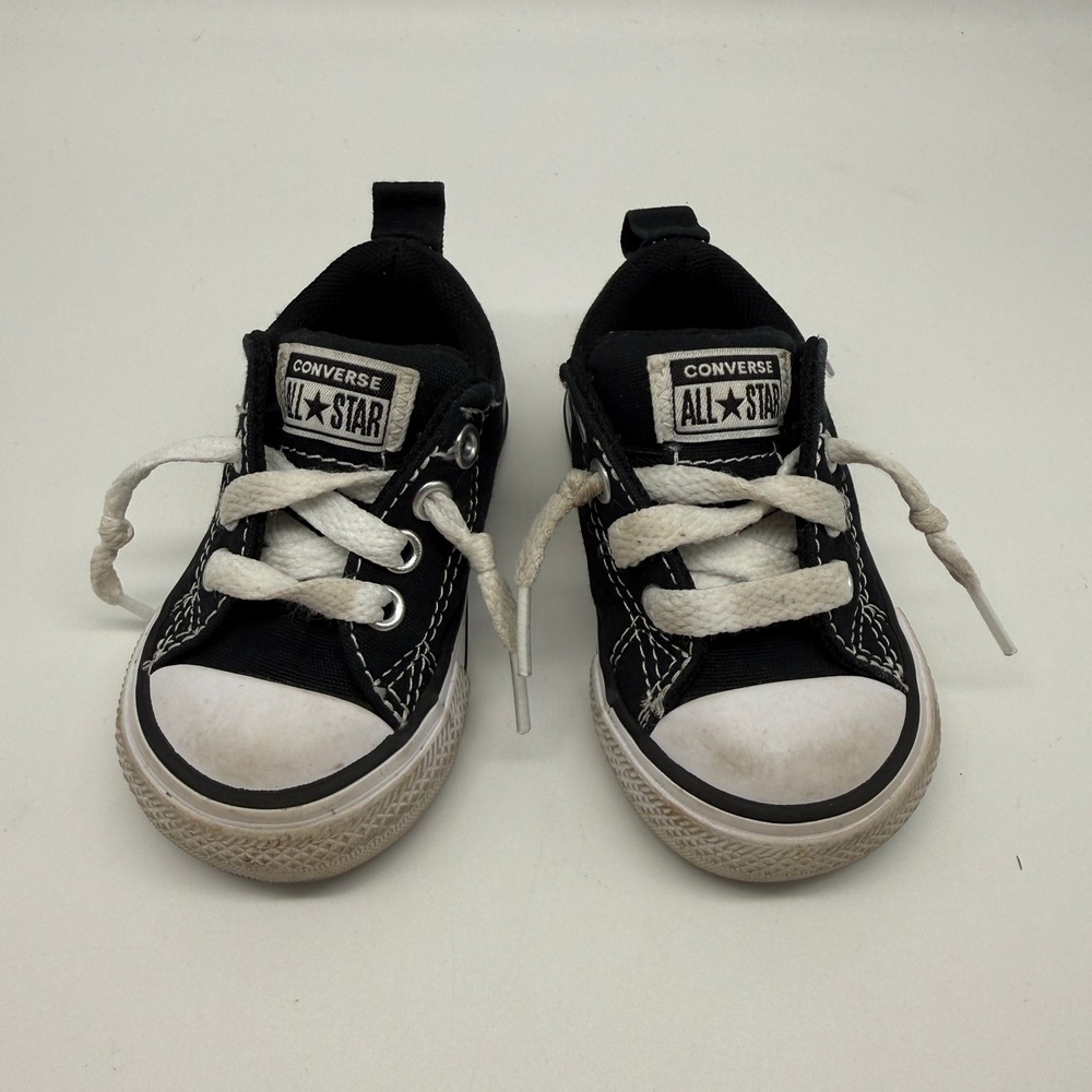 Converse Chuck Taylor‎ All Star Infant Size 3 Black Low Top Sneakers A01699F